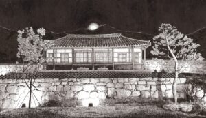 Hanok pen drawing illustration